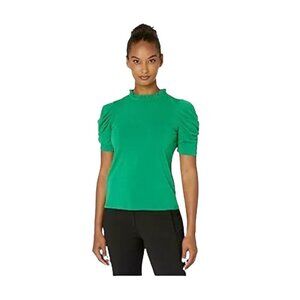 CeCe Sportswear Women's Puff Sleeve Key Item Knit‎  Green SZ M